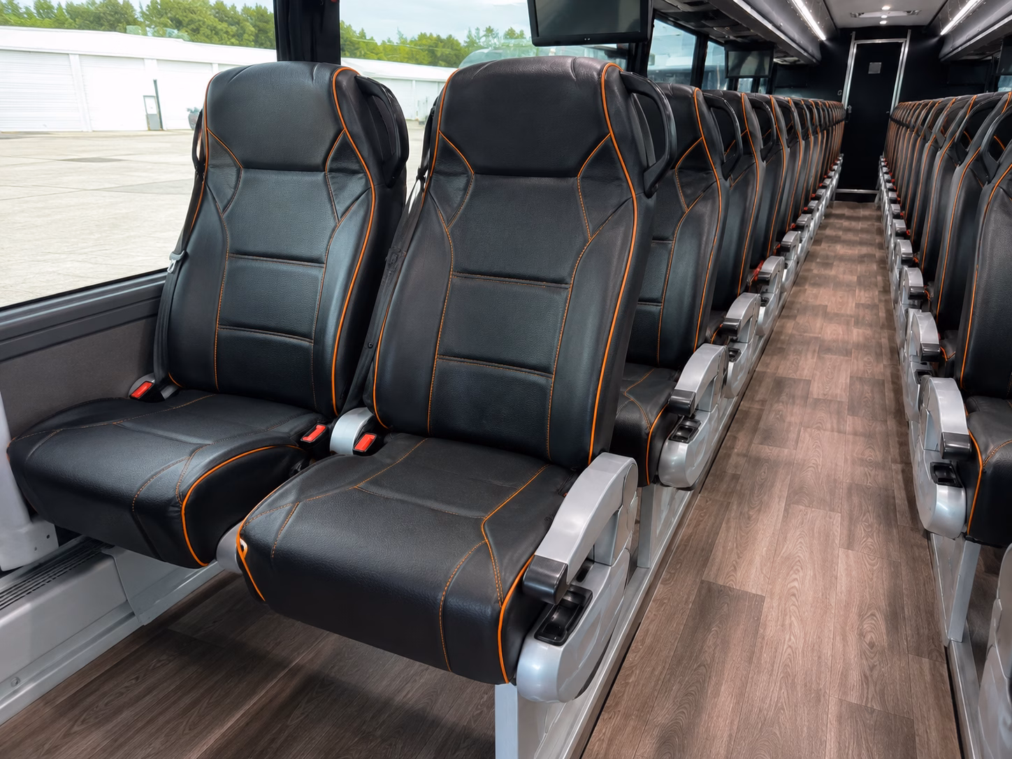 garland construction and film crew shuttle buses